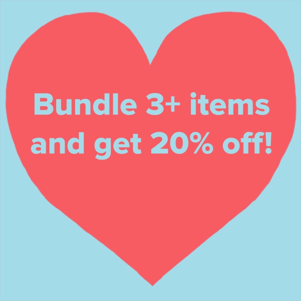 Bundle 3 items and get 20% off!